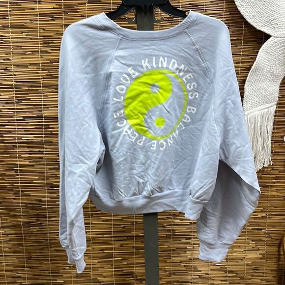 Rebellious One Juniors' Yin Yang Front/Back Graphic Sweatshirt - Picture 2 of 3